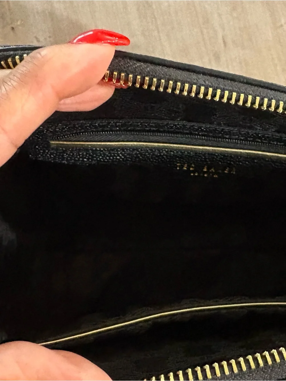 Ted Baker Black Textured Bow Dome Satchel with Gold Hardware